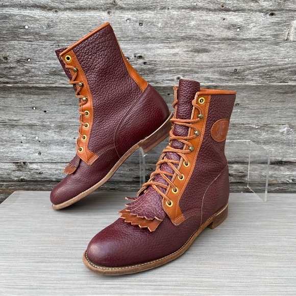 JUSTIN Kiltie Western Boots / Ws-Sz 6.5 - Picture 2 of 9